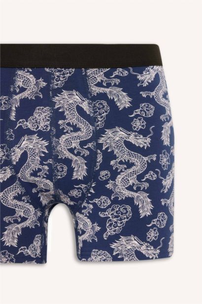 Regular Fıt Hayvan Baskılı 3'lü Boxer