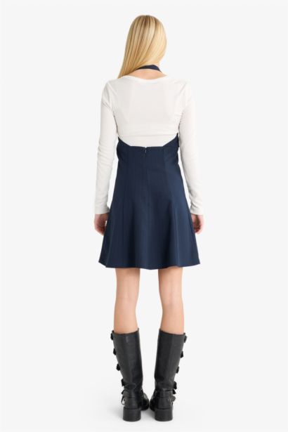 Halter Collar Plaid Mini Dress