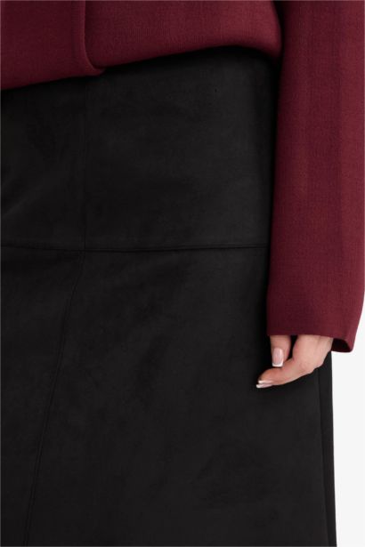 A Cut Suede Skirt