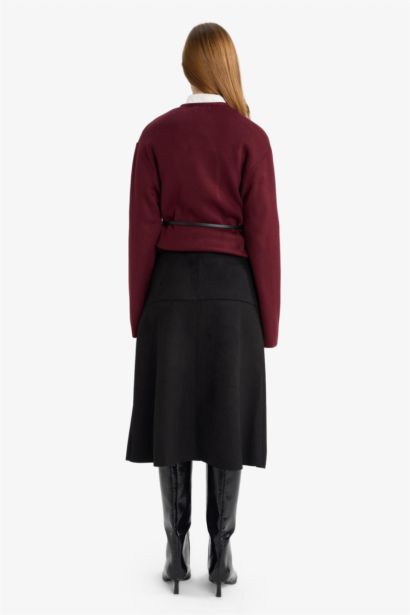 A Cut Suede Skirt