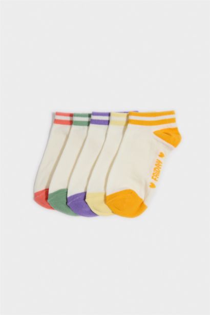 Lot de 5 Chaussettes invisibles en coton pour fille
