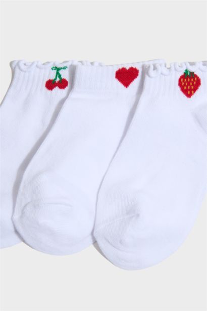 Lot de 3 Chaussettes invisibles en coton pour fille