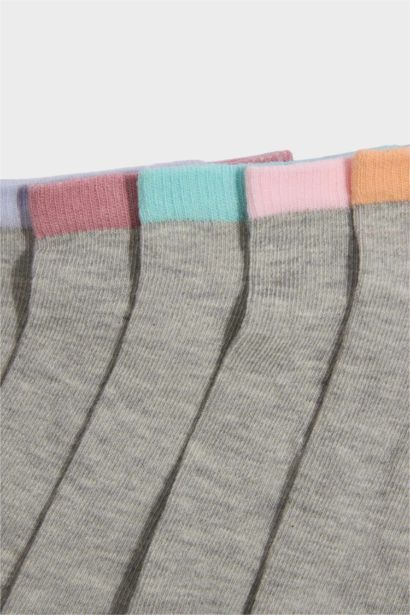 5'li Pamuklu Patik Çorap Kız Çocuk