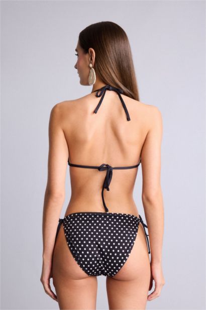 Regular Fit Puantiye Desenli Bikini Alt