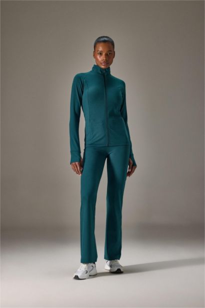 Slim Fit Soft Lining Zip-Up Sweatshirt