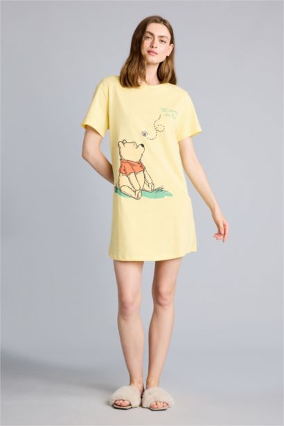 Wınnıe The Pooh Bisiklet Yaka Gecelik