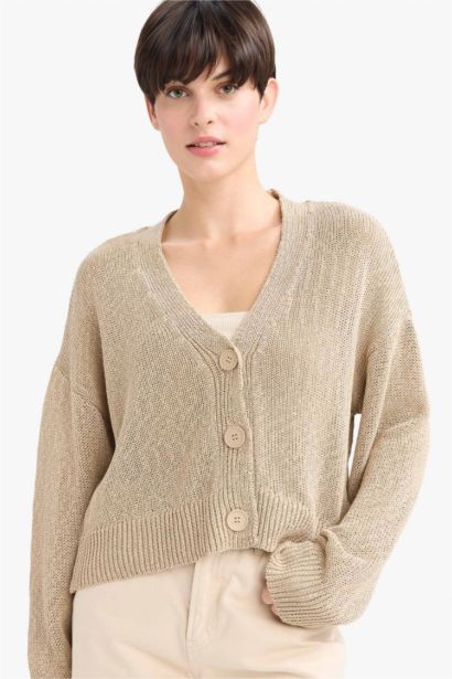 Relax Fit V-Neck Knitwear Cardigan