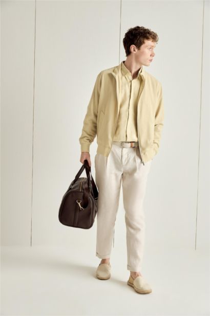 Regular Fit High Neck Zip-Up Jacket