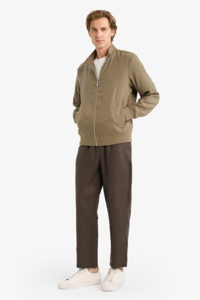 Regular Fit Stand Collar Jacket