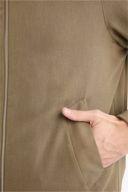 Regular Fit Stand Collar Jacket