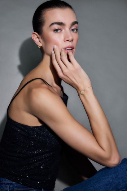 Reis X DeFacto Kartanesi Desenli Gold Bileklik