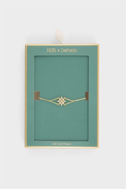 Reis X DeFacto Kartanesi Desenli Gold Bileklik