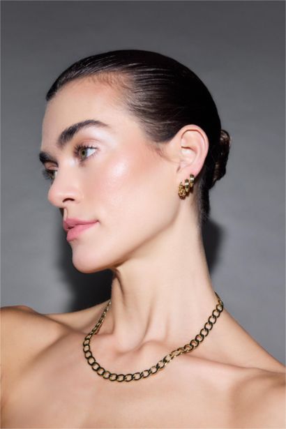 Reis X DeFacto 2'li Gold Küpe