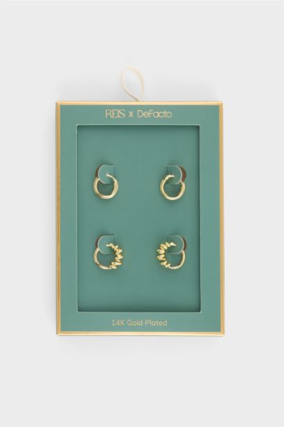 Reis X DeFacto 2'li Gold Küpe