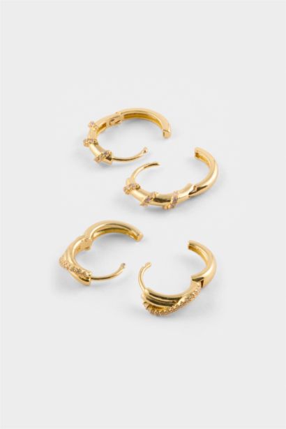 Reis X DeFacto 2'li Gold Küpe