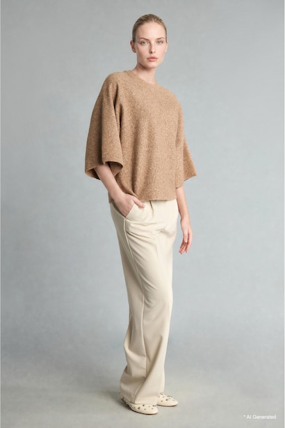 Knitted Crew Neck Pullover