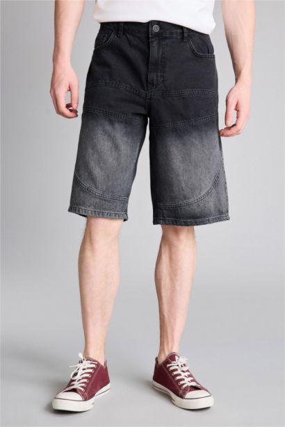 Baggy Fıt Bermuda Şort