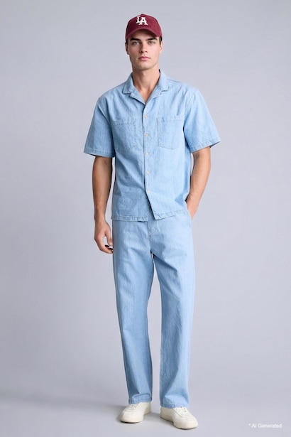 Relax Fit Cotton Short Sleeve Shirt