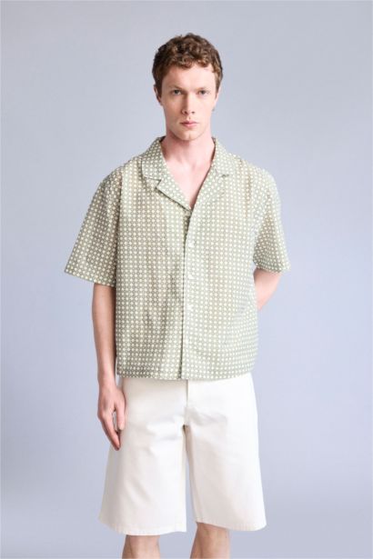Yumuşak Dokulu Baggy Fit Bermuda Şort