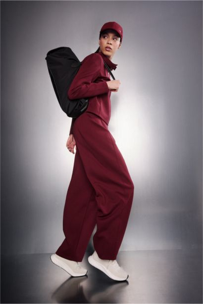 Barrel Fit Standard Leg Scuba Fabric Sweatpants