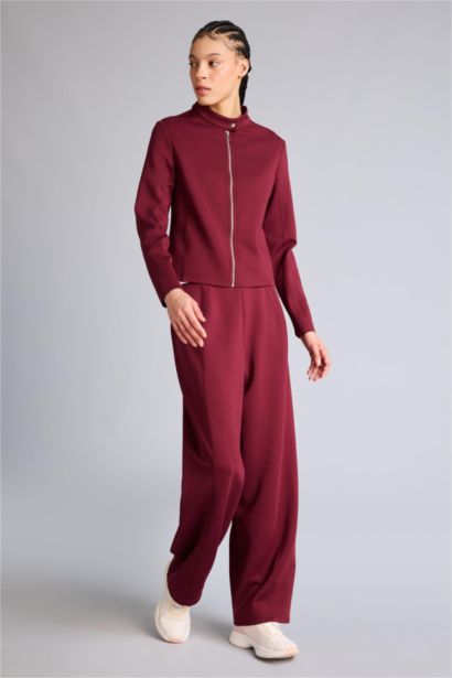 Barrel Fit Standard Leg Scuba Fabric Sweatpants