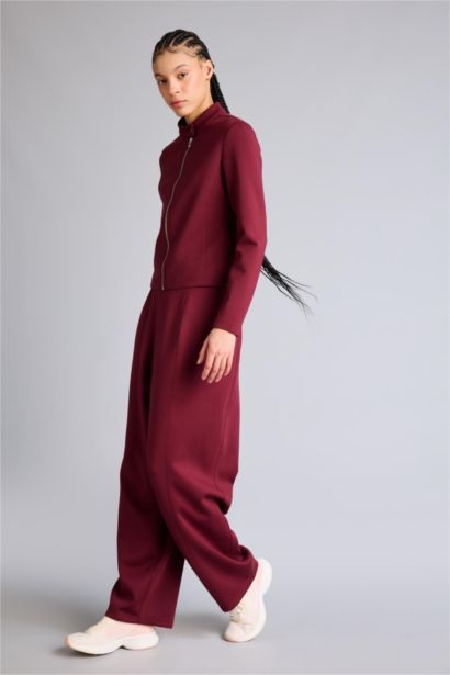 Barrel Fit Standard Leg Scuba Fabric Sweatpants