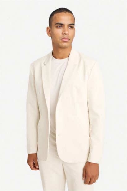 Teknik Kumaştan Esnek Blazer Ceket