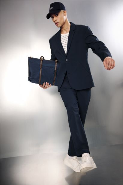 Teknik Kumaştan Esnek Blazer Ceket