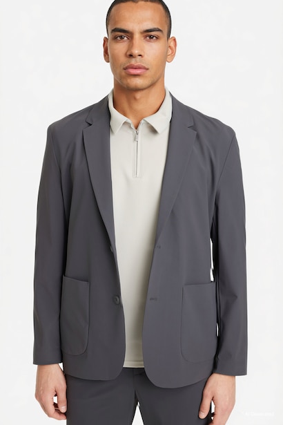 Teknik Kumaştan Esnek Blazer Ceket