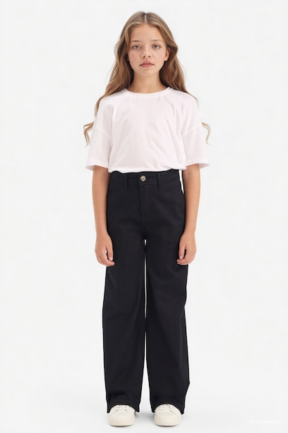 Girl Flare Gabardine Trousers