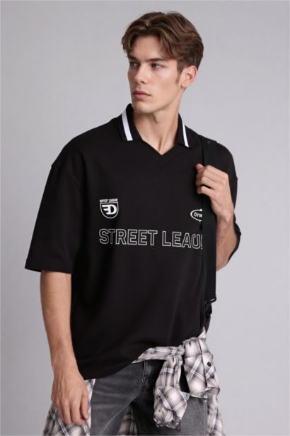 Loose Fıt Polo Yaka Kısa Kollu Polo Tişört