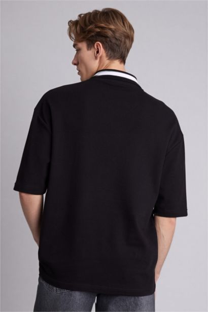 Loose Fıt Polo Yaka Kısa Kollu Polo Tişört