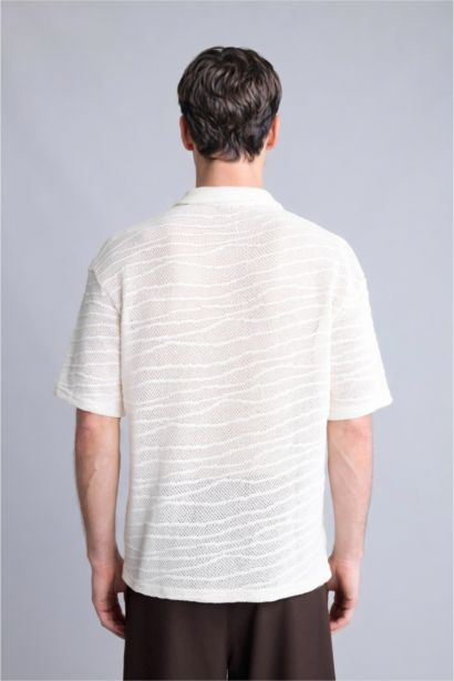 Boxy Fit Short Sleeve Polo T-Shirt