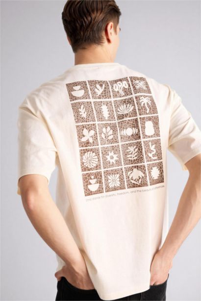 تيشيرت 100% قطن اوفر سايز مطبوع