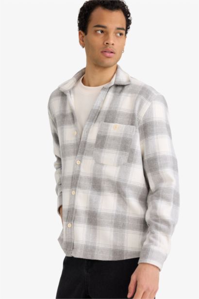 Regular Fit Plaid Long Sleeve Shirt