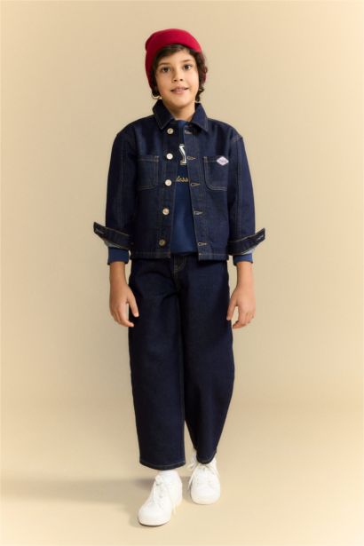 بنطلون جينز اولادي باريل فيت ورجل عادية