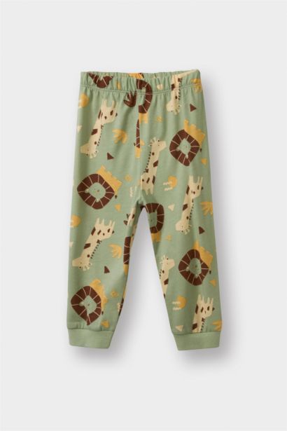 Baby Boy Safari Printed Cotton Top Bottoms 2 Piece pajama Set