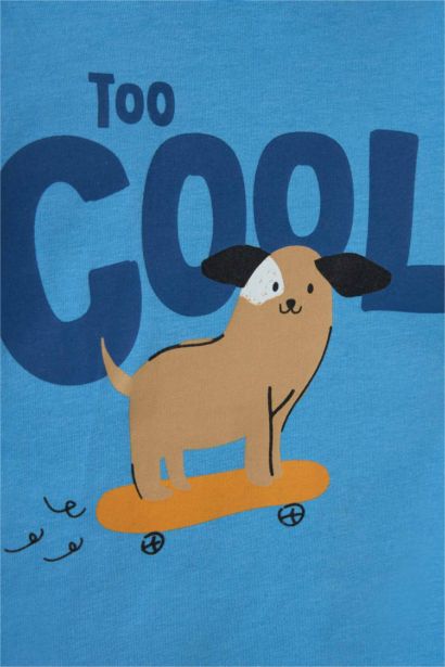 Baby Boy Printed Cotton Top Bottoms 2 Piece Pajama Set