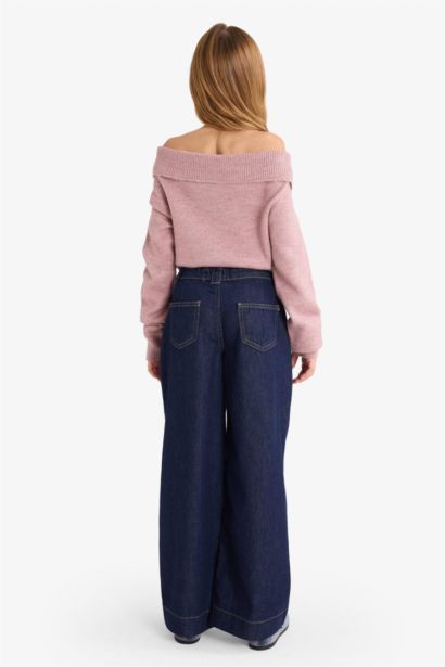 Wide Leg Geniş Paça Jean Pantolon Kız Çocuk
