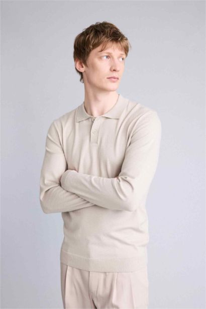 Standard Fit Polo Collar Knitwear Pullover