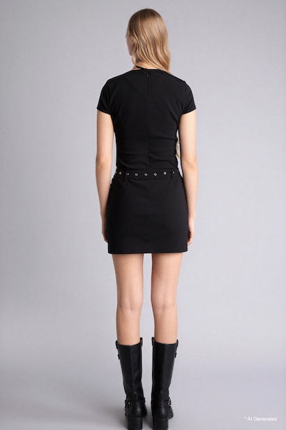 Bodycon Crew Neck Mini Dress