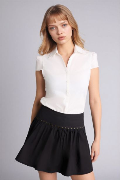 Юбка со средней талией из поплина для женщин Coool