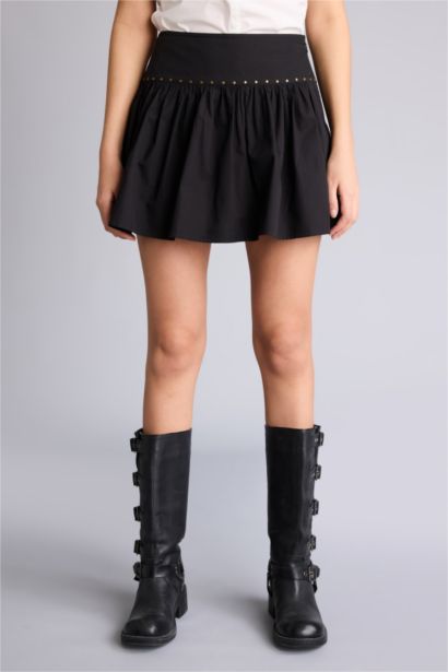 Юбка со средней талией из поплина для женщин Coool