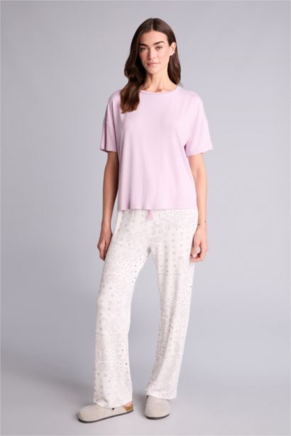 Pijama Takımı Üst Desenli Alt