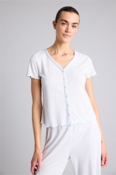 Kısa Kollu Pijama Üstü