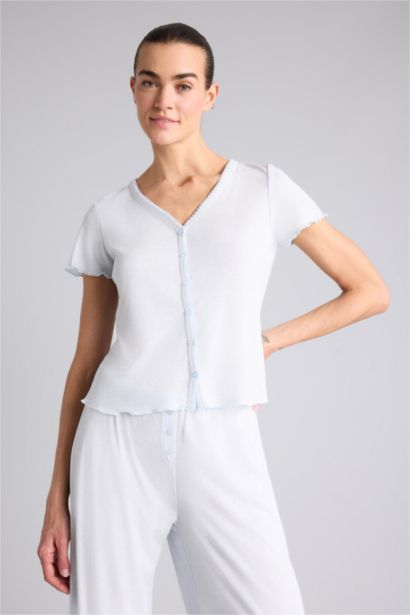 Kısa Kollu Pijama Üstü