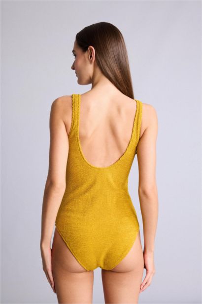 Regular Fit Kırışık Dokulu Mayo