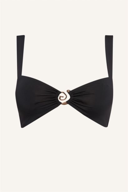 Regular Fit Black Bikini Top