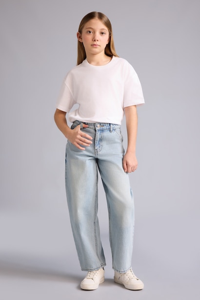 Girl Baggy Fit Wide Leg Jeans