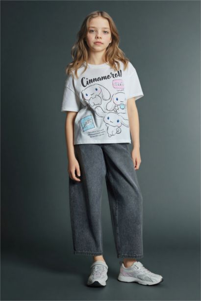 بنطلون جينز بناتي باجي فيت برجل واسع